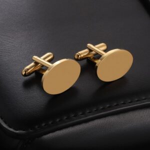Men Oval Decor Cufflinks