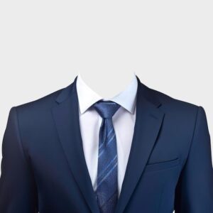 Black Striped Point Lapel